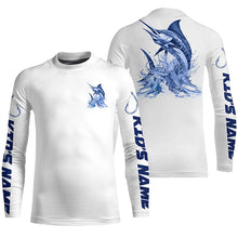 Load image into Gallery viewer, Personalized Marlin Long Sleeve Performance Fishing Shirts, Marlin Fishing Jersey IPHW6411