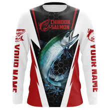 Load image into Gallery viewer, Custom Chinook King Salmon Fishing Jerseys, Salmon Long Sleeve Tournament Fishing Shirts | Red IPHW6064