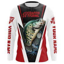 Load image into Gallery viewer, Crappie Fishing Jerseys, Crappie Custom Long Sleeve Performance Fishing Shirts | Red IPHW6072