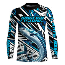 Load image into Gallery viewer, King Mackerel Fishing Custom Long Sleeve Performance Shirts, Kingfish Saltwater Fishing Shirt IPHW6090