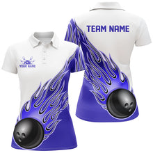 Load image into Gallery viewer, Personalized Flame Bowling Shirts For Women, Bowling Ball Custom Bowling Team Shirt IPHW5000