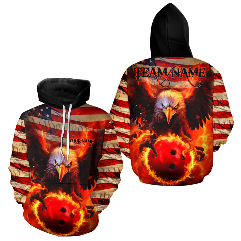 American Flag We The People Custom Patriotic Eagle Bowling Team Hoodie Shirts For Men And Women IPHW5287