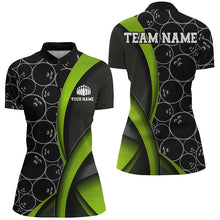 Load image into Gallery viewer, Custom Green Bowling Team Shirts For Women, Bowling Ball Tournament Jerseys IPHW6498