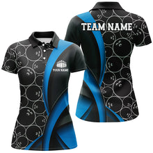 Load image into Gallery viewer, Custom Blue Bowling Team Shirts For Women, Bowling Ball Tournament Jerseys IPHW6499