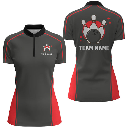 Custom Bowling League Shirts For Women, Personalized Bowling Team Jerseys IPHW5163