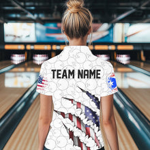 Load image into Gallery viewer, Personalized Puerto Rico Flag Bowling Polo Shirts For Women, Puerto Rico Bowling Jerseys IPHW8805