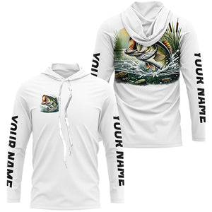 Personalized Largemouth Bass Fishing Long Sleeve Tournament Fishing Shirts, Bass Fishing Jerseys IPHW7076