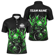 Load image into Gallery viewer, Custom Multi-Color Flaming Skull Bowling Team Shirts For Men And Women, Flaming Bowling Jerseys Bowlers Outfit IPHW6581