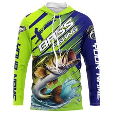 Load image into Gallery viewer, Custom Largemouth Bass Fishing Uv Protection Long Sleeve Shirts, Bass Tournament Fishing Shirt IPHW6895