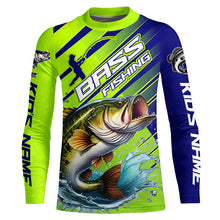 Load image into Gallery viewer, Custom Largemouth Bass Fishing Uv Protection Long Sleeve Shirts, Bass Tournament Fishing Shirt IPHW6895