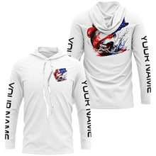 Load image into Gallery viewer, Custom Patriotic American Flag Bass Fishing Shirts, Bass Fishing Tournament Jerseys IPHW6901