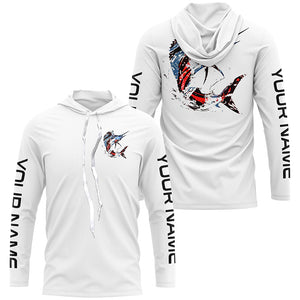 Custom Patriotic American Flag Sailfish Fishing Shirts, Sailfish Fishing Tournament Jerseys IPHW6904