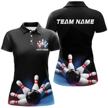 Load image into Gallery viewer, Custom Bowling Shirts For Women, Bowling Uniform Patriotic Bowling Team Shirt IPHW7370