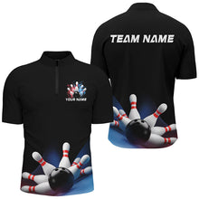 Load image into Gallery viewer, Custom Bowling Shirts For Men, Bowling Uniform Patriotic Bowling Team Shirt IPHW7370