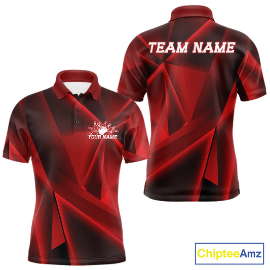 Red and black sports jersey with 'Your Name' and 'Team Name' text on a white background