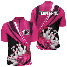 Load image into Gallery viewer, Custom Pink Flame Bowling Shirts For Men, Bowling League Bowling Team Shirts Bowlers Outfit IPHW7416