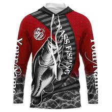 Load image into Gallery viewer, Custom Largemouth Bass Long Sleeve Tournament Fishing Shirts, Bass Fishing Jerseys | Red IPHW5759