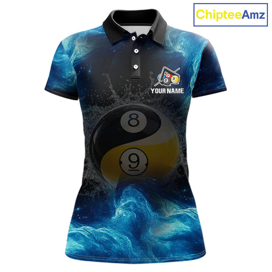 Polo shirt with pool ball design and 'ChipteeAmz' branding