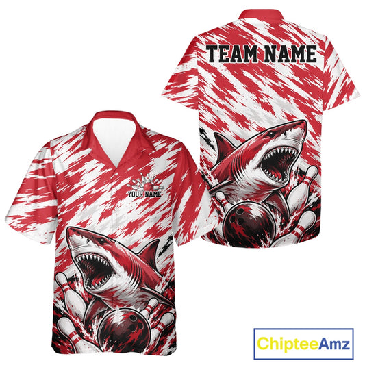 Shirt with shark design and customizable text on a white background