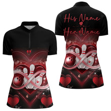 Load image into Gallery viewer, Custom Valentines Day Bowling Womens Quarter-Zip Shirts, Infinity Love Bowling Couple Shirt IPHW8369