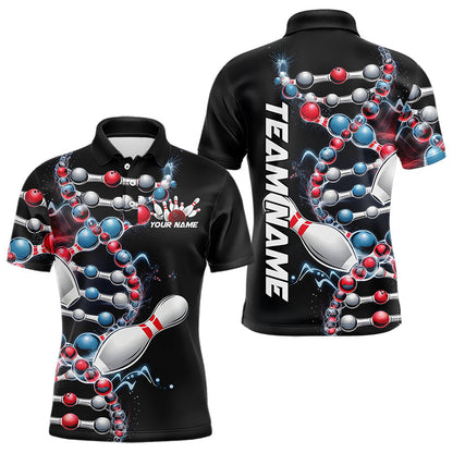 Bowling Is In My Dna Custom Bowling Polo Shirts For Men, Bowling Team Bowling League Shirt IPHW8372