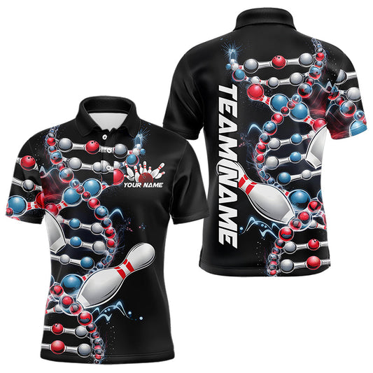 Bowling Is In My Dna Custom Bowling Polo Shirts For Men, Bowling Team Bowling League Shirt IPHW8372