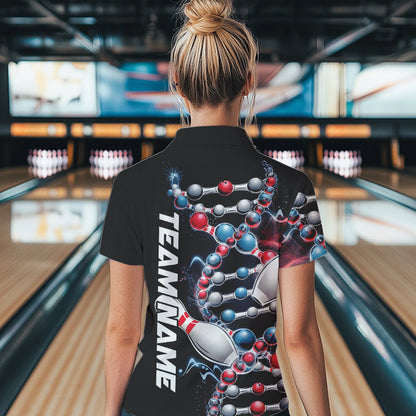 Bowling Is In My Dna Custom Bowling Team Quarter-Zip Shirts For Women, Bowling League Shirt IPHW8372