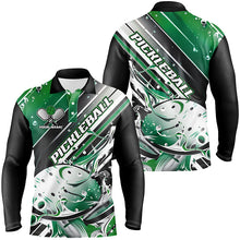 Load image into Gallery viewer, Custom Men'S Pickleball Polo Shirts, Black And Green Pickleball Outfit Pickleball Team Shirts IPHW6930