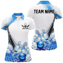 Load image into Gallery viewer, Custom Bowling Uniforms, Blue Outfit Bowling Shirts For Women Bowling Team Shirts IPHW7130