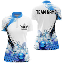 Load image into Gallery viewer, Custom Bowling Uniforms, Blue Outfit Bowling Shirts For Women Bowling Team Shirts IPHW7130