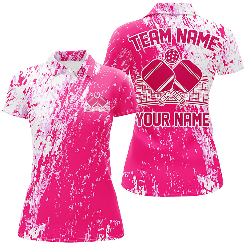 Custom Pink Pickleball Team Shirts Uniform, Women'S Pickleball Outfit Pickleball Apparel IPHW7448