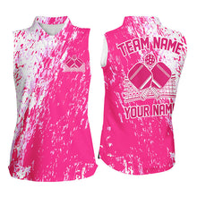 Load image into Gallery viewer, Custom Pink Pickleball Team Shirts Uniform, Women&#39;S Pickleball Outfit Pickleball Apparel IPHW7448