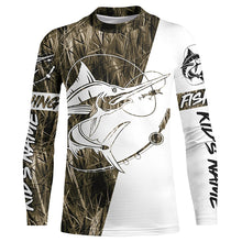 Load image into Gallery viewer, Swordfish Fishing Camo Custom Long Sleeve Fishing Shirts, Swordfish Tournament Fishing Jerseys IPHW5780