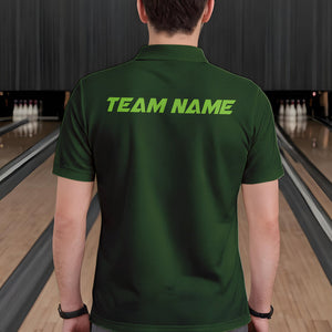 Funny Leprechaun And Beer Custom St Patricks Day Bowling Polo Shirts For Men, Irish Bowling IPHW8382