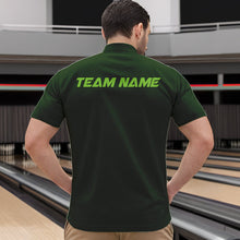 Load image into Gallery viewer, Funny Leprechaun And Beer Custom St Patricks Day Bowling Quarter-Zip Shirts For Men, Irish Bowling IPHW8382