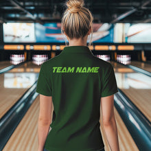 Load image into Gallery viewer, Funny Leprechaun And Beer Custom St Patricks Day Bowling Womens Quarter-Zip Shirts IPHW8382