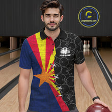 Load image into Gallery viewer, Arizona Flag Custom Bowling Team Shirts For Men, Patriotic Bowling League Shirt IPHW10718