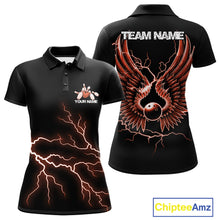 Load image into Gallery viewer, Custom Orange Lightning Bowling Ball With Wings Bowling Women Team Shirt, Bowling Jerseys IPHW10733