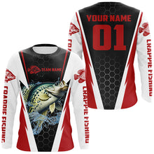 Load image into Gallery viewer, Custom Crappie Fishing Jerseys, Crappie Tournament Fishing Shirts With Team Name And Number | Red IPHW6404