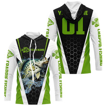 Load image into Gallery viewer, Custom Crappie Fishing Jerseys, Crappie Tournament Fishing Shirts With Team Name And Number | Green IPHW6405