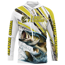 Load image into Gallery viewer, Personalized Largemouth Bass Fishing Jerseys, Custom Bass Long Sleeve Fishing Shirts Camo IPHW6797