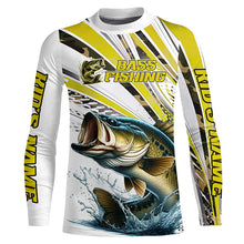 Load image into Gallery viewer, Personalized Largemouth Bass Fishing Jerseys, Custom Bass Long Sleeve Fishing Shirts Camo IPHW6797