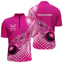 Load image into Gallery viewer, Personalized Flame Bowling Shirts For Men And Women, Bowling Ball Custom Bowling Team Shirt IPHW4978