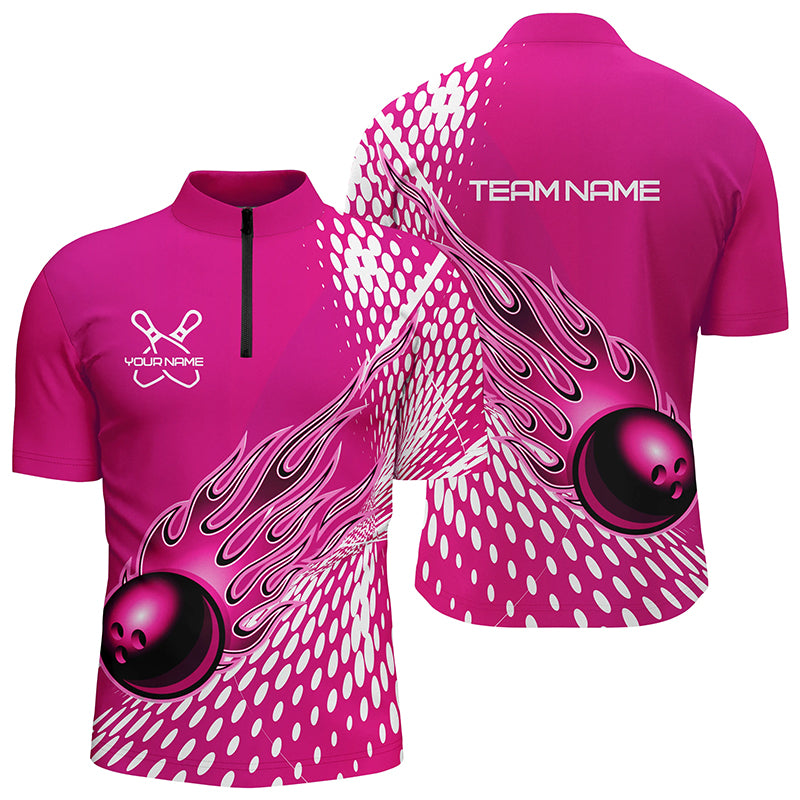 Personalized Flame Bowling Shirts For Men And Women, Bowling Ball Custom Bowling Team Shirt IPHW4978