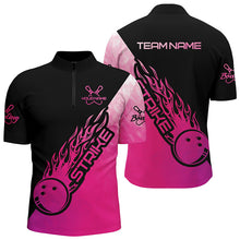 Load image into Gallery viewer, Strike Bowling Pink Bowling Polo Shirts For Men, Custom Bowling Team Shirts Bowler Outfit IPHW5239