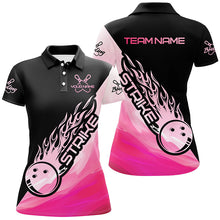 Load image into Gallery viewer, Strike Bowling Pink Bowling Polo Shirts For Women, Custom Bowling Team Shirts Outfit IPHW5241