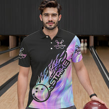 Load image into Gallery viewer, Strike Bowling Polo Shirts For Men, Custom Bowling Team Shirts Bowler Outfit IPHW5242