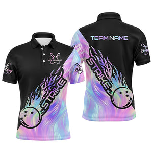 Strike Bowling Polo Shirts For Men, Custom Bowling Team Shirts Bowler Outfit IPHW5242