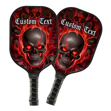 Load image into Gallery viewer, Red Flame Skull Custom Halloween Pickleball Paddle For Men And Women, Team Pickleball Paddles Halloween Gifts IPHW7481
