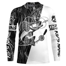 Load image into Gallery viewer, Walleye Fishing Gray Camo Custom Long Sleeve Fishing Shirts, Walleye Tournament Fishing Jerseys IPHW6061